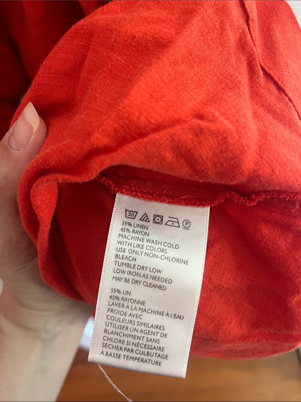 Urban Outfitters Orange/Red Linen Midi Dress in Small - Picture 8 of 8